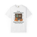 Feline Loaf T-Shirt Cat Bread Gift Women Sketch T-Shirt Cat T-Shirt Cat Fan Kitten T-Shirt Bakery Graphic Retro Pastry T-Shirt