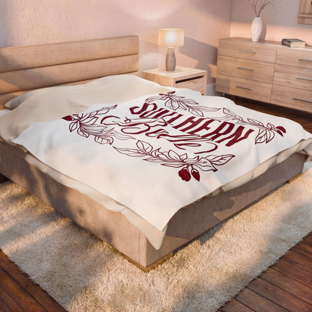 Floral Frame Blanket Cowgirl Southern Gift Women Farmhouse Blanket Border Frame Blanket Rodeo Fan Country Blanket Dixie Graphic Vintage Leaf Blanket