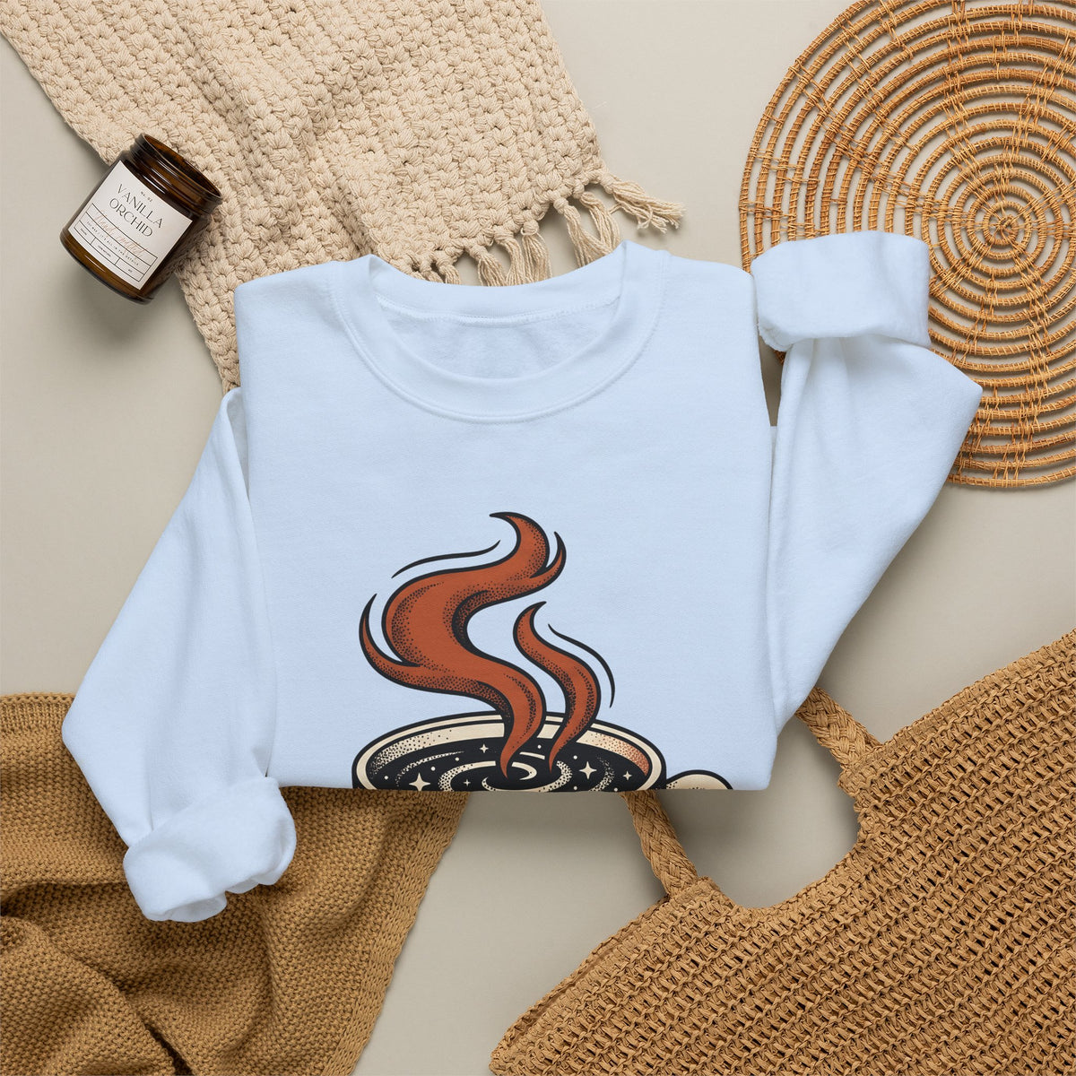 Coffee Sweatshirt Sweatshirt Boho Chic Espresso Gift Women Retro Sweatshirt Sweatshirt Sweatshirt Bohemian Fan Vintage Sweatshirt Coffee Graphic Sketch Sparkles Sweatshirt