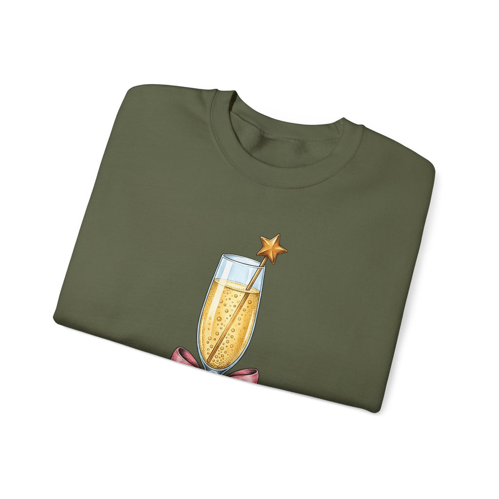 Flute Glass Holiday Occasion Gift Minimalist Glassware Christmas Fan Simple Celebration Sweatshirt