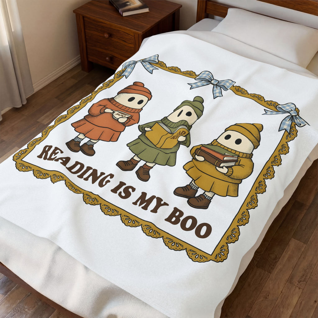 Phantom Reader Blanket Teachers Fright Gift Women Adorable Blanket Bookworm Blanket Educator Enthusiast Cute Blanket Horror Graphic Classic