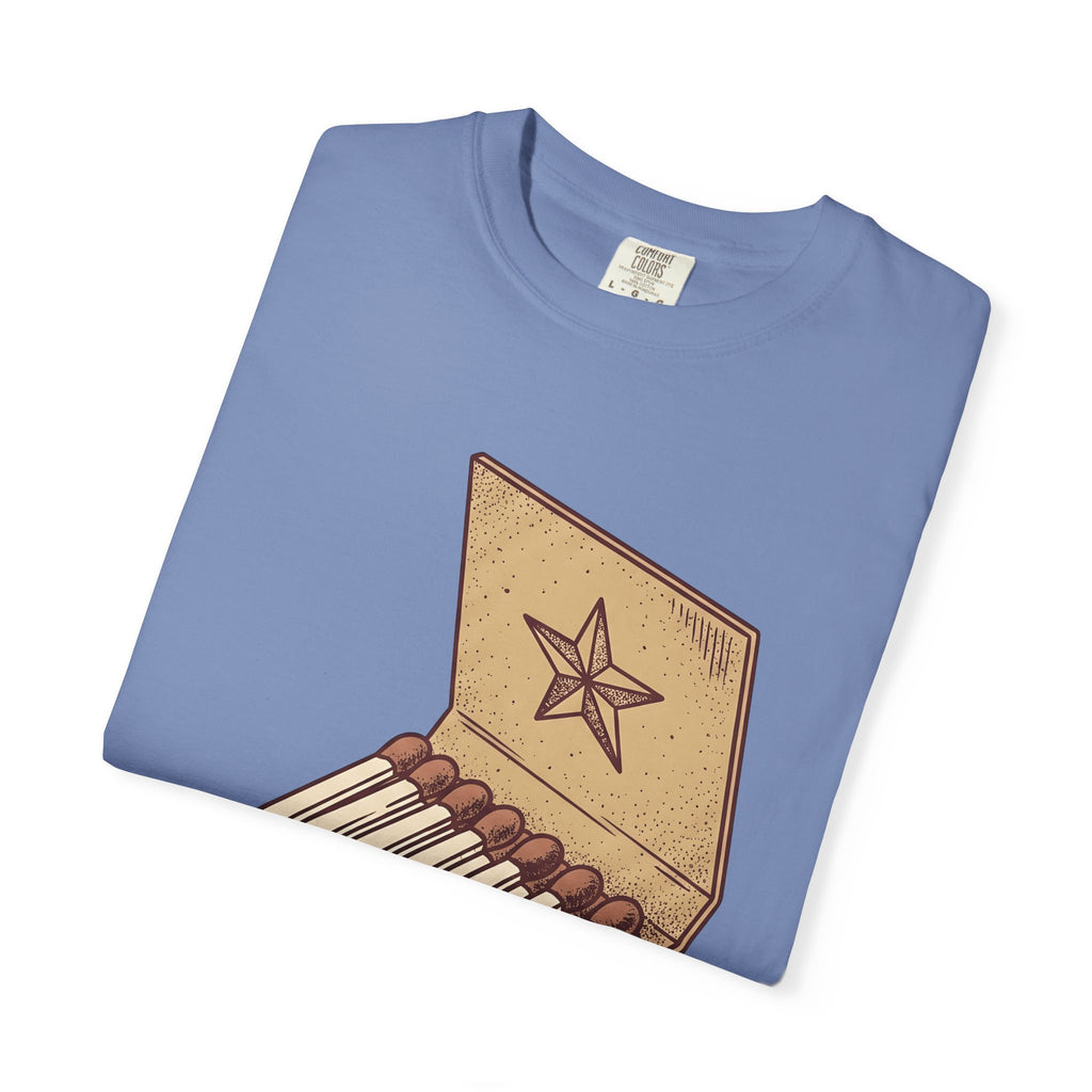 Matchbook Star T-Shirt Cowgirl Gypsy Gift Women Retro T-Shirt Matchcover T-Shirt Cowgirl Fan Vintage T-Shirt Bohemian Graphic Sketch Cowboy T-Shirt