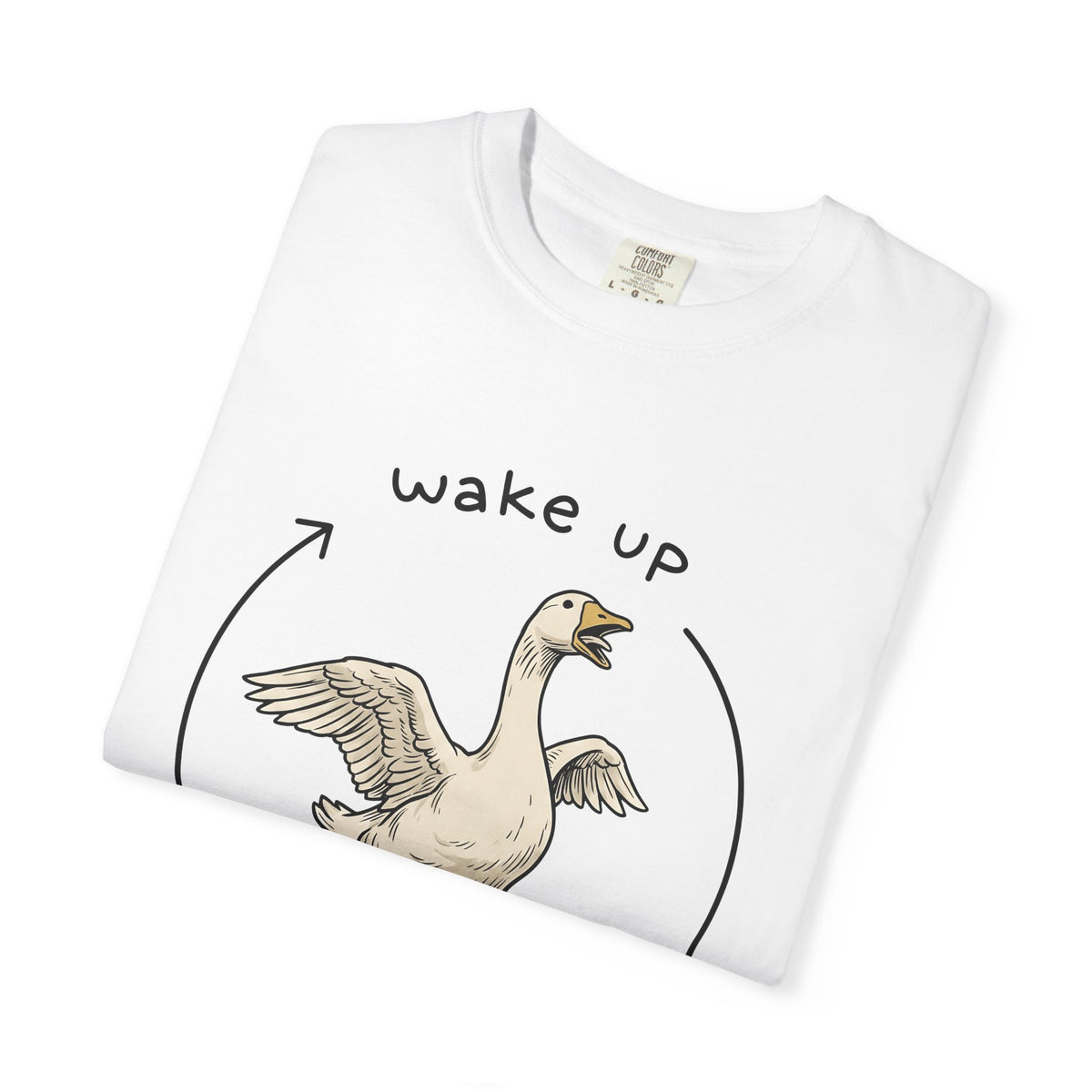 Upset Goose T-Shirt Funny Creatures Gift Women Graphic T-Shirt Goose T-Shirt Humor Fan Illustration T-Shirt Beast Graphic Ink Shafts T-Shirt
