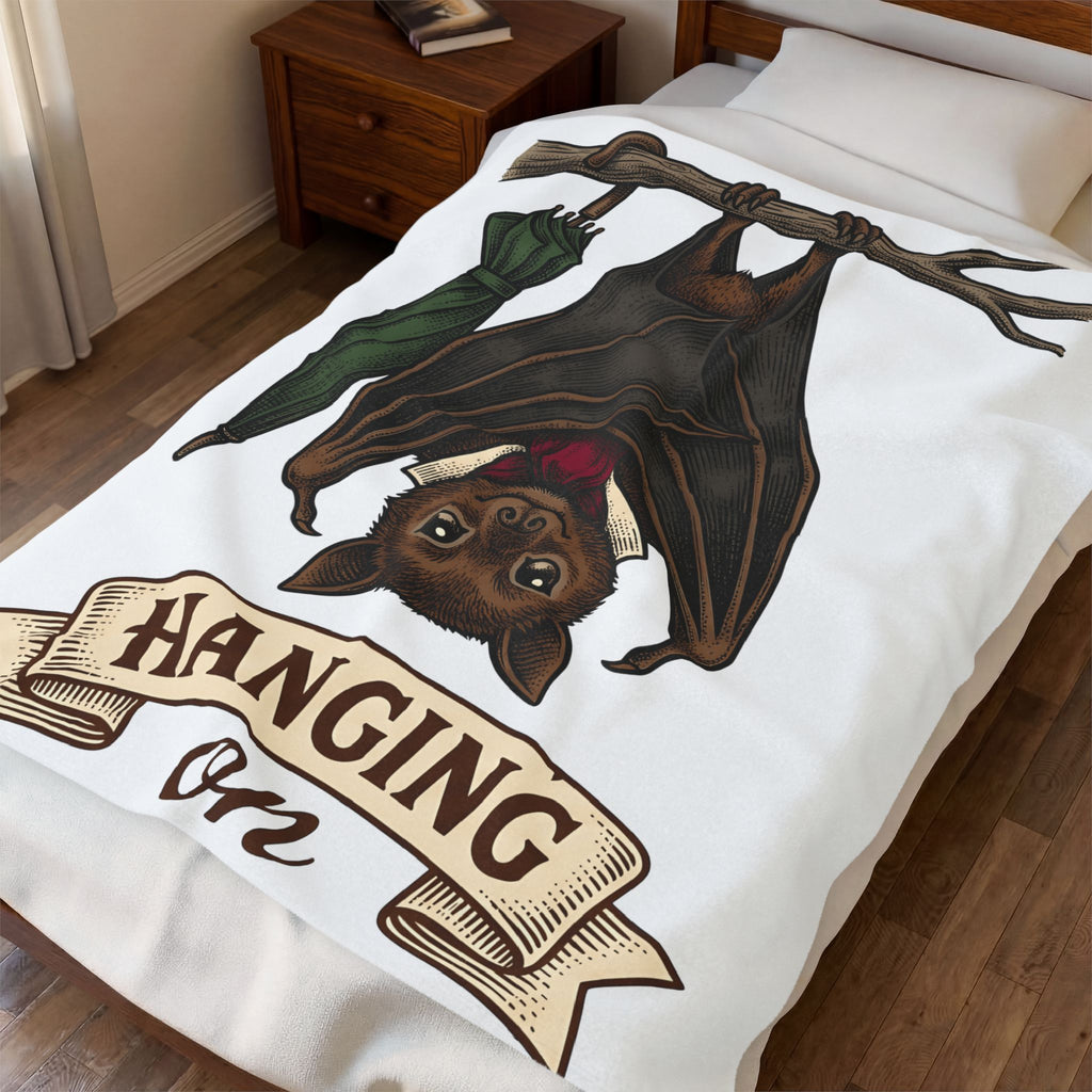 Bat Clipart Blanket Funny Creature Gift Women Doodle Blanket Bat Blanket Humor Fan Cartoon Blanket Beast Graphic Classic Parasol Blanket