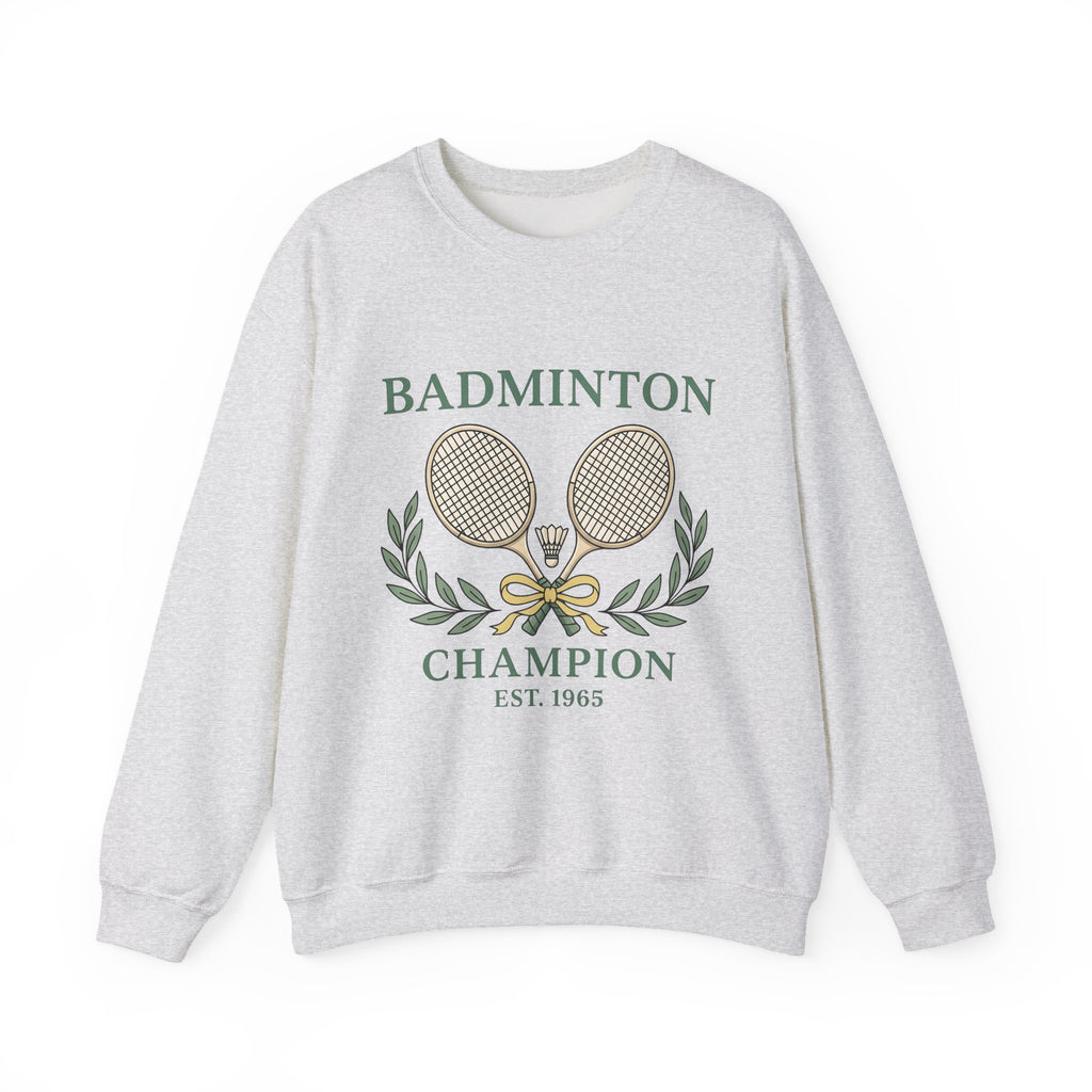 Birdie Rackets Sweatshirt Badminton Fitness Gift Women Retro Sweatshirt Shuttlecocks Sweatshirt Badminton Enthusiast Vintage Sweatshirt Workout Graphic Doodle