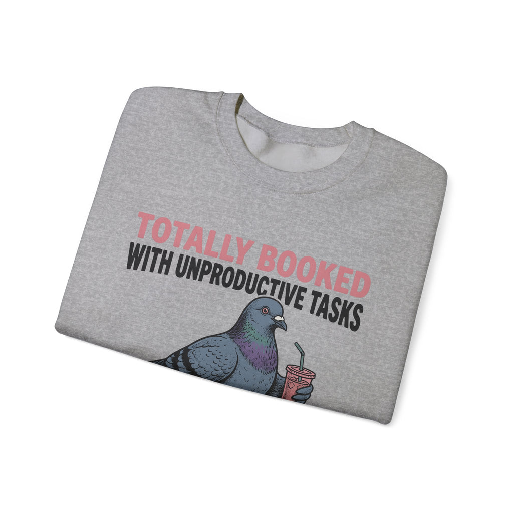 Pigeon Drawing Sweatshirt Funny Wildlife Gift Women Comic Sweatshirt Dove Sweatshirt Humor Fan Cartoon Sweatshirt Animal Graphic Classic Coffee Cup Sweatshirt
