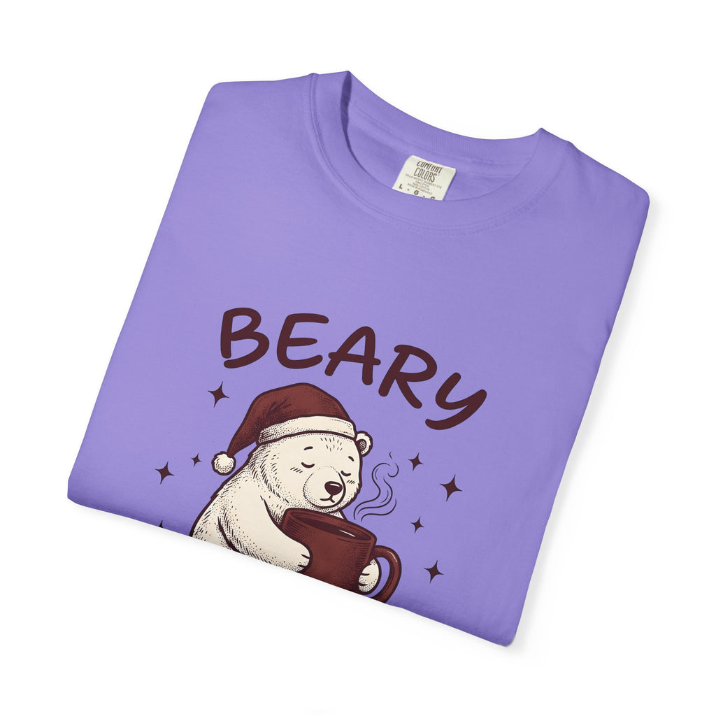 Bear T-Shirt T-Shirt Christmas Animal Gift Women Cute T-Shirt T-Shirt T-Shirt Xmas Fan Coffee T-Shirt T-Shirt Wildlife Graphic Hand Drawn Santa Hat T-Shirt