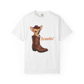 Chihuahua Cowboy T-Shirt Dog Country Gift Women Hand Drawn T-Shirt Puppy T-Shirt Dog Fan Illustrated T-Shirt Country Graphic Rustic Cowboy Boot