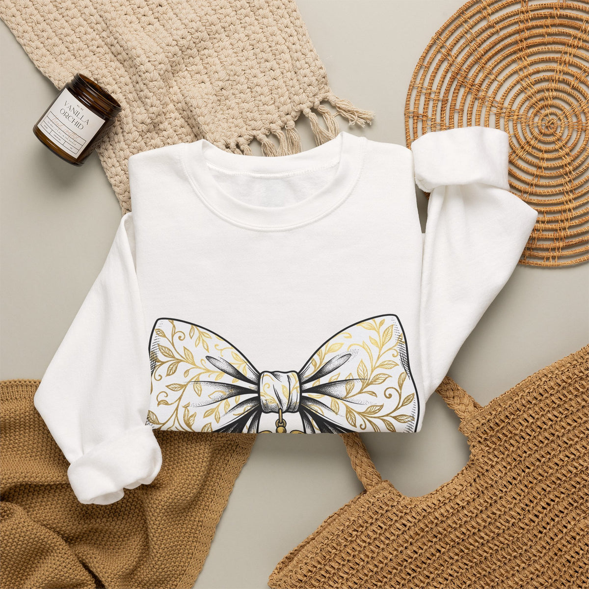 Medical Bow Sweatshirt Nurses Healthcare Gift Women Botanical Sweatshirt Medical Bow Tie Sweatshirt Nurse Enthusiast Botanical Illustration Medical Graphic
