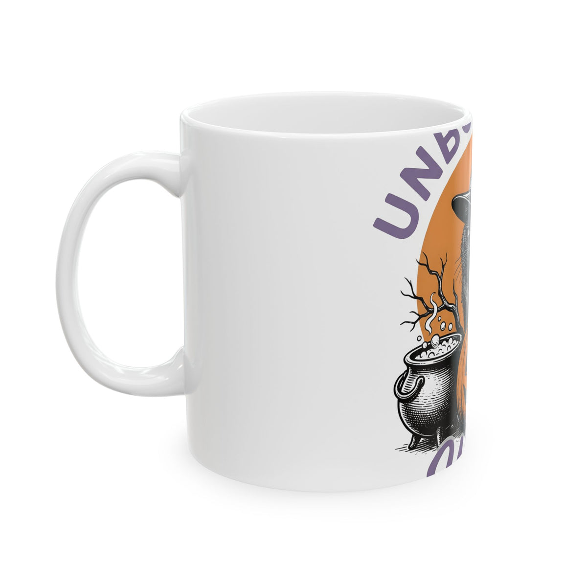 Black Cat Witch Hat Halloween Animal Gift Cartoon Witch Hat Halloween Fan Cat Minimalist Mug