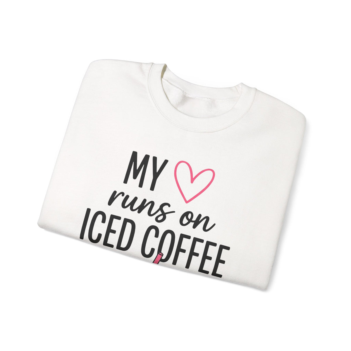 Cold Coffee Cup Sweatshirt Moms Espresso Gift Women Adorable Sweatshirt Coffee Sweatshirt Sweatshirt Mother Fan Coffee Sweatshirt Caffè Graphic Simple Love Symbol