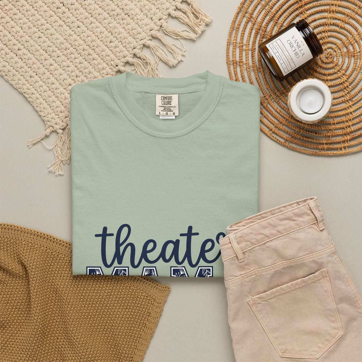 Flower Lettering T-Shirt Moms Plays Gift Women Strong T-Shirt Typography T-Shirt Motherhood Fan Bold T-Shirt Theater Graphic Contemporary Blossoms