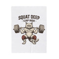 Muscular Cat Blanket Cat Fitness Gift Women Vintage Blanket Kitty Blanket Cat Fan Retro Blanket Workout Graphic Hand Drawn Barbell Blanket