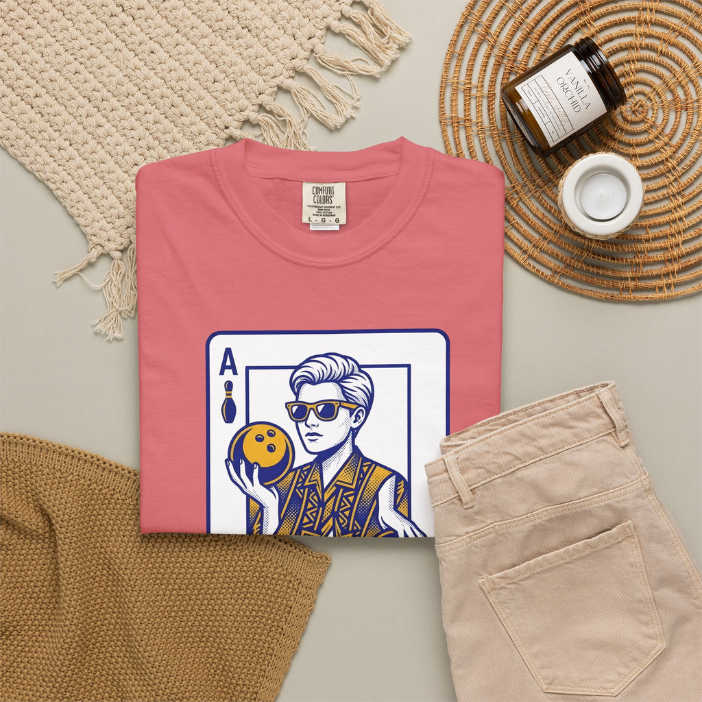 Bowling Pin Card T-Shirt Sports & Activities Recreation Gift Women Minimalist T-Shirt Bowling Scorecard T-Shirt Athlete Fan Simple T-Shirt Leisure