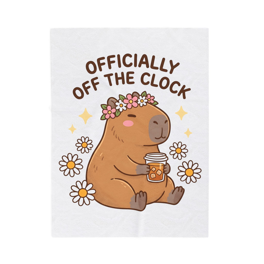 Capybara Coffee Blanket Nurses Animal Gift Women Cute Blanket Coffee Blanket Nurse Enthusiast Adorable Blanket Wildlife Graphic Cartoon Daisies