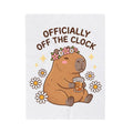 Capybara Coffee Blanket Nurses Animal Gift Women Cute Blanket Coffee Blanket Nurse Enthusiast Adorable Blanket Wildlife Graphic Cartoon Daisies