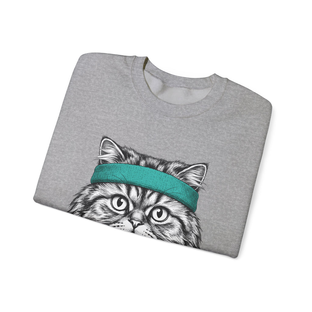 Striped Cat Sweatshirt Cat Pet Supplies Gift Women Doodle Sweatshirt Tabby Cat Sweatshirt Cat Fan Feline Sweatshirt Pet Accessories Graphic Minimalist Headwrap