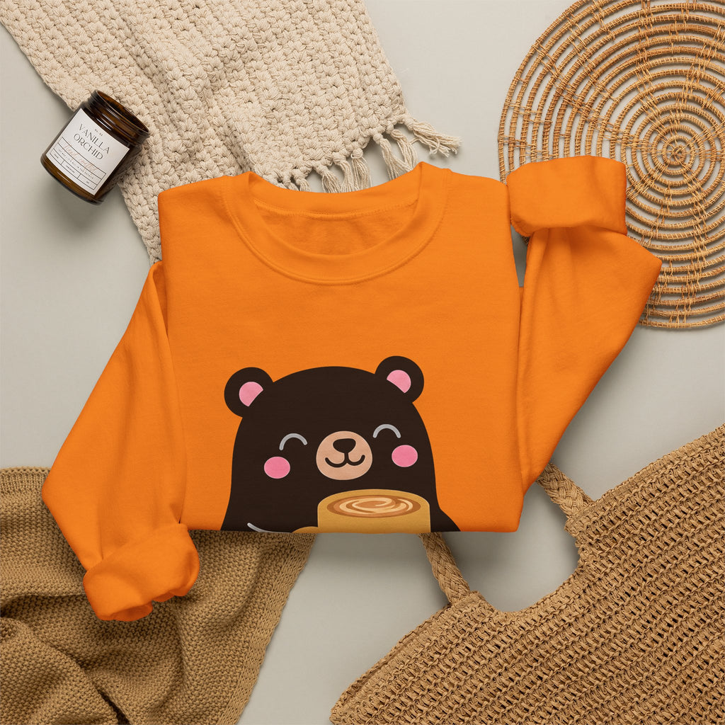 Bear Coffee Cup Coffee Animal Gift Cute Mug Coffee Fan Coffee Mug Kawaii Minimalist Sweatshirt