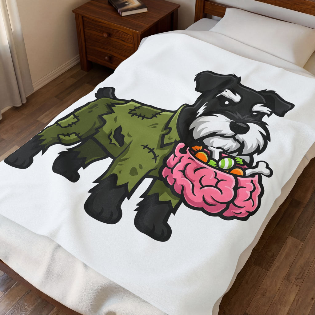 Schnauzer Pet Blanket Halloween Animal Gift Women Animated Blanket Dog Blanket Horror Fan Cartoon Blanket Creature Graphic Classic Candy Container