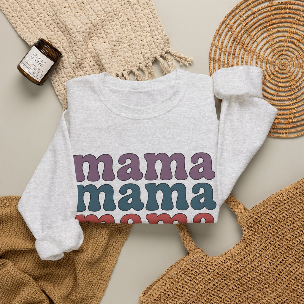 Retro Text Moms Family Gift Bold Typography Sweatshirt