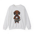 Dachshund Beer Sweatshirt Dog Humor Gift Women Cartoon Sweatshirt Wiener Dog Sweatshirt Dog Fan Comic Sweatshirt Funny Graphic Vintage Bow Tie Sweatshirt