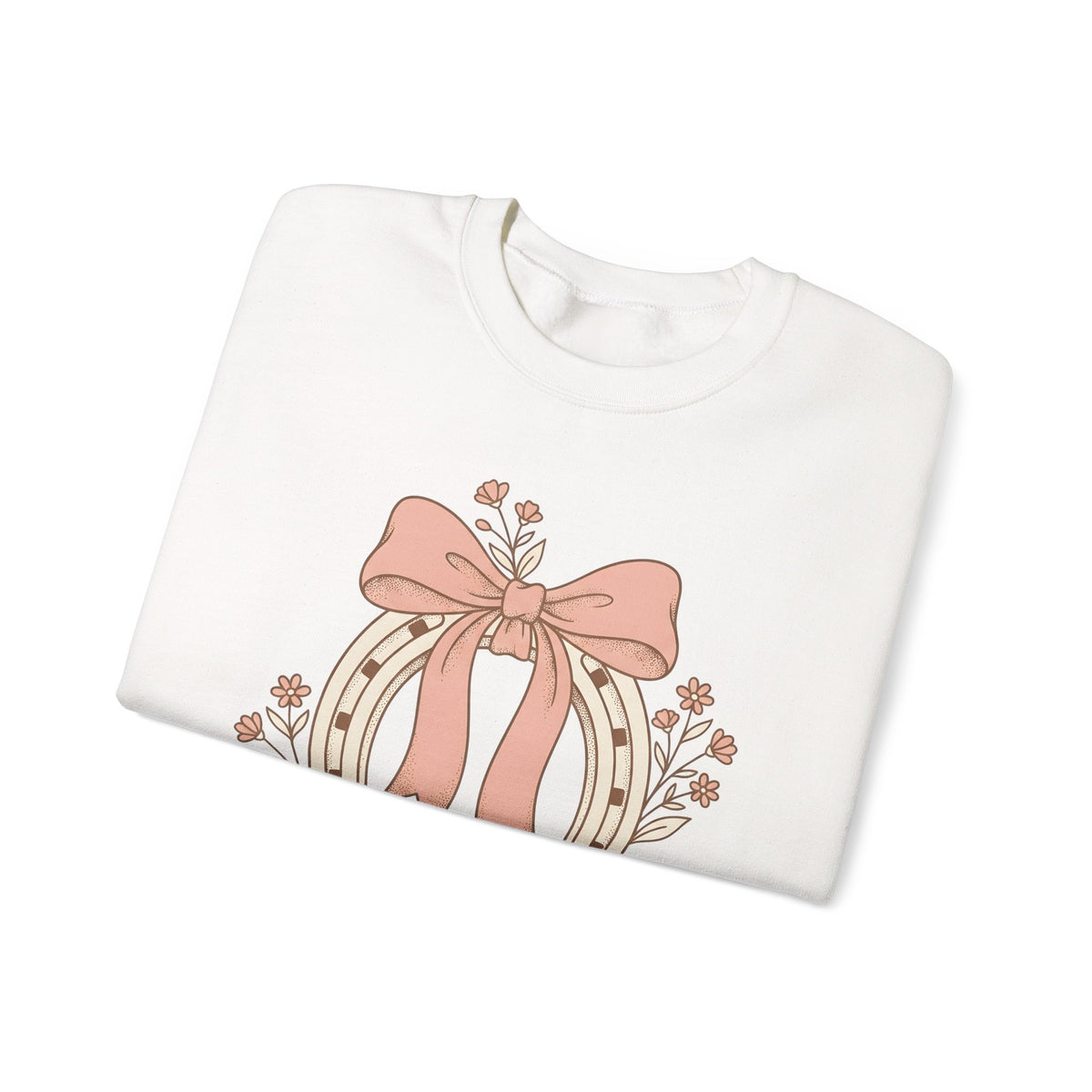 Horseshoe Bow Sweatshirt Cowgirl Ranch Gift Women Tribal Sweatshirt Horseshoe Sweatshirt Rodeo Fan Celtic Sweatshirt Ranch Graphic Classic Blossom Sweatshirt