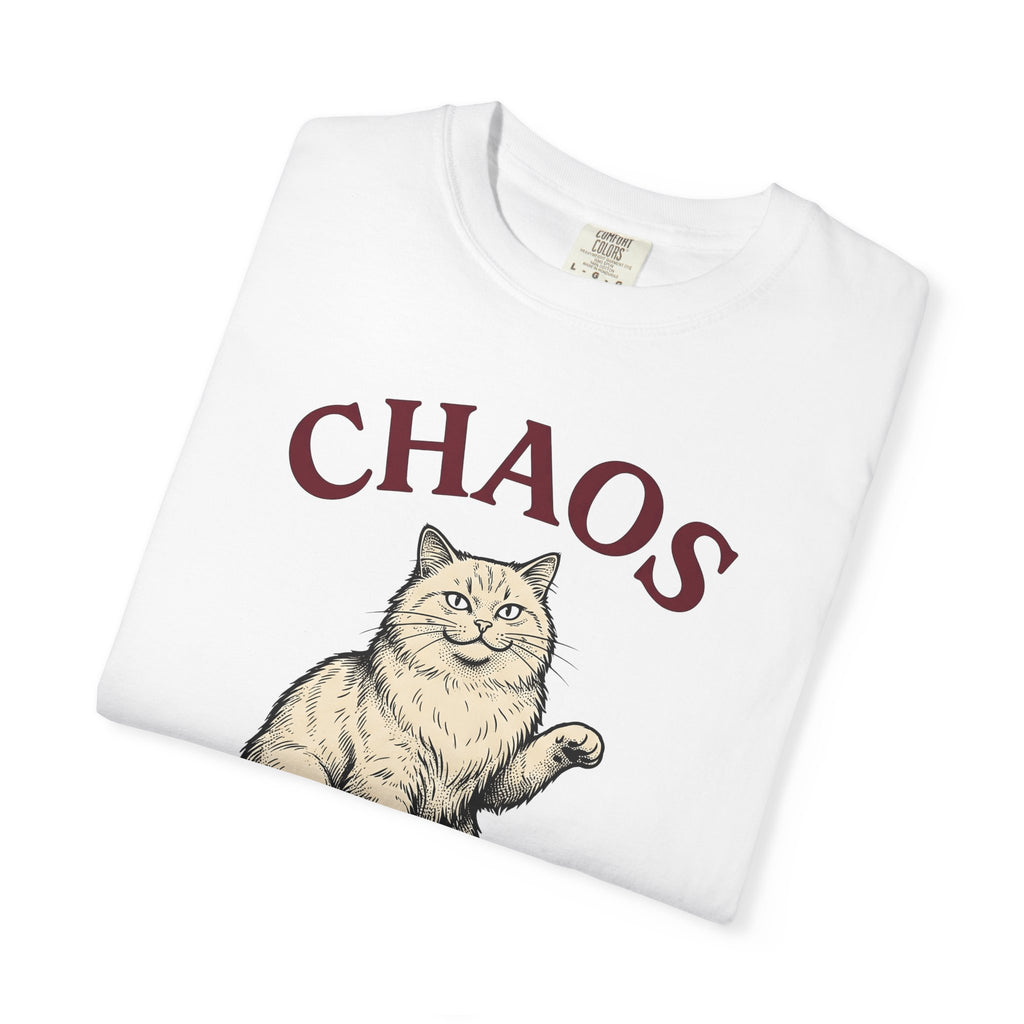 Fluffy Cat Cat Humor Gift Hand Drawn Kitten Cat Fan Feline Funny Vintage Coffee T-Shirt