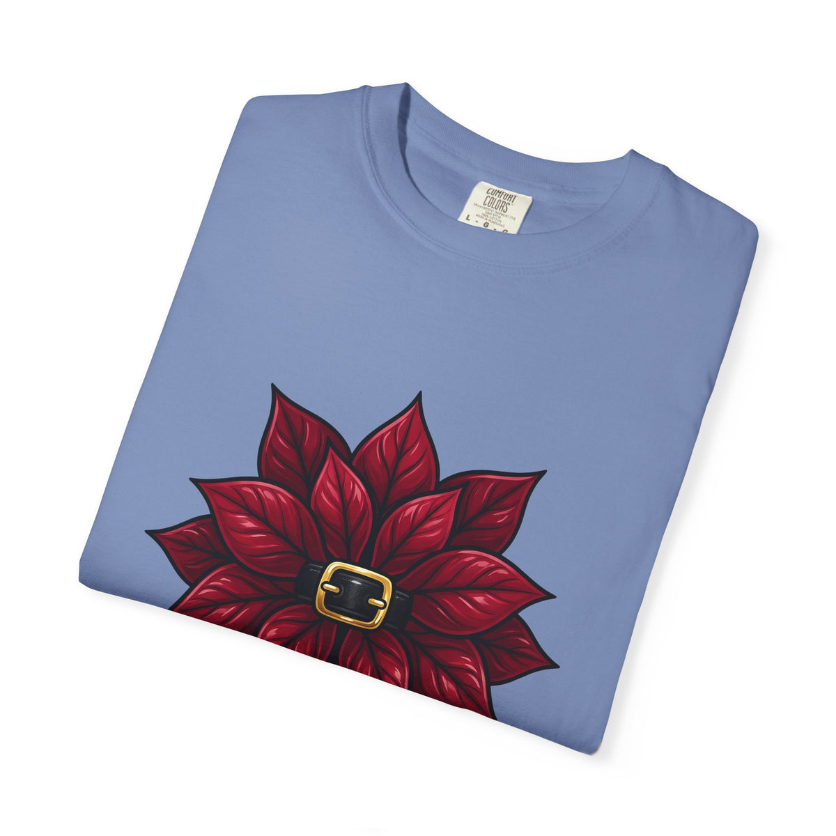 Poinsettia Flower T-Shirt Christmas Floral Gift Women Cartoon T-Shirt Christmas Flower T-Shirt Christmas Fan Comic T-Shirt Floral Graphic Bold