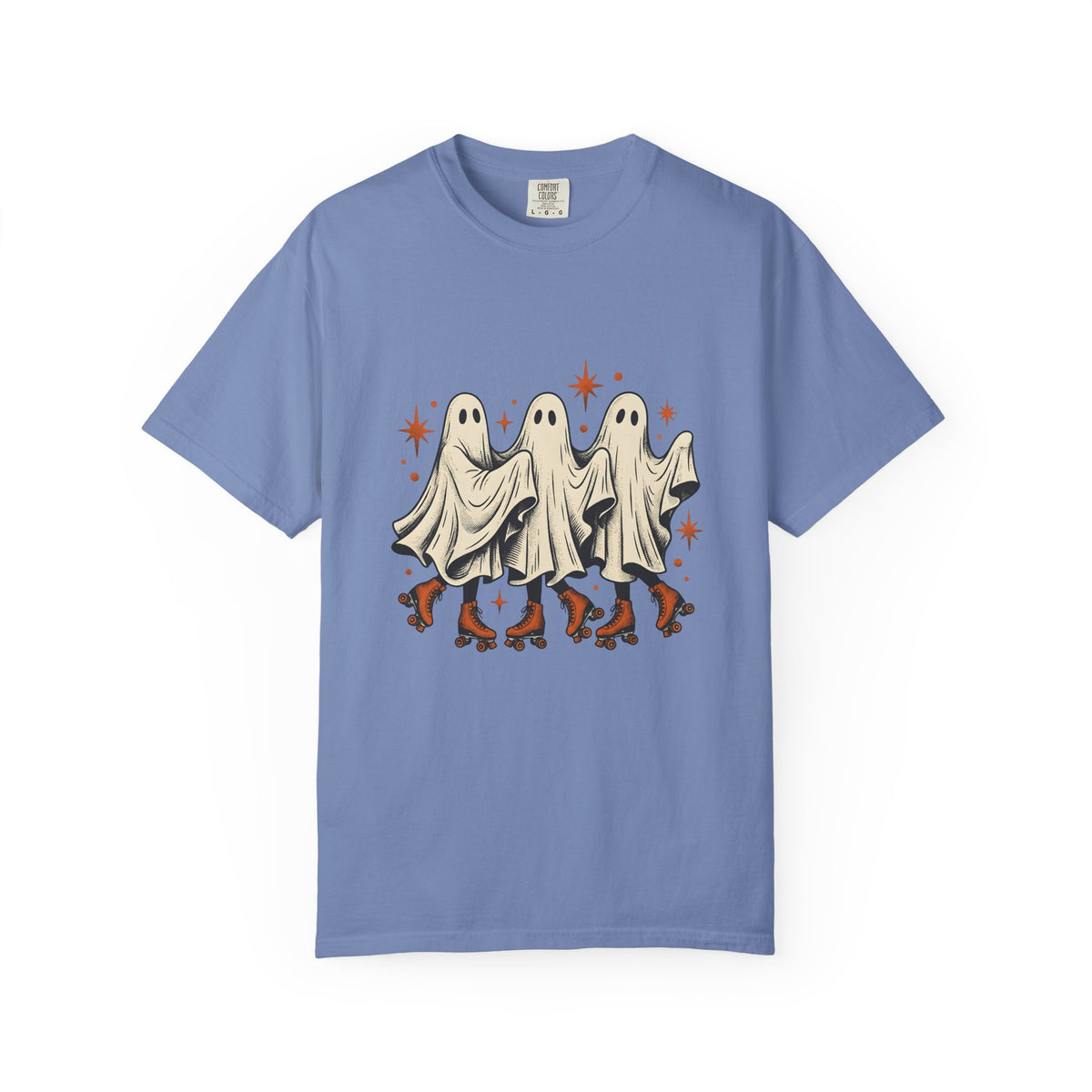 Apparition Skate T-Shirt Halloween Rollerblade Gift Women Hand Drawn T-Shirt Skateboard T-Shirt Spooky Fan Hand Drawn T-Shirt Inline Skate Graphic