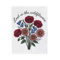 Meadow Flowers Blanket Floral Garden Gift Women Plant Drawing Blanket Wildflowers Blanket Flower Fan Botanical Blanket Yard Graphic Hand Drawn