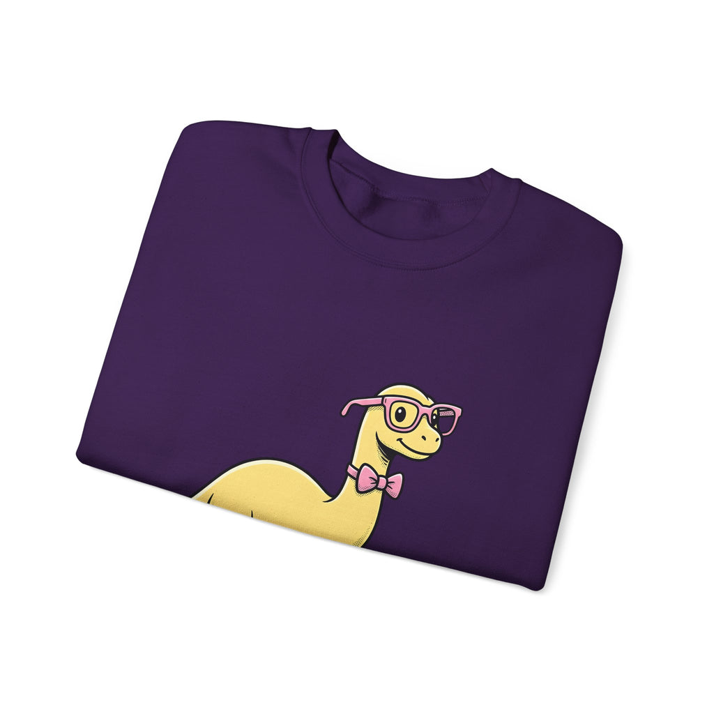 Dinosaur Eyeglasses Sweatshirt Teachers Education Gift Women Animated Sweatshirt Specs Sweatshirt Educator Enthusiast Cartoon Sweatshirt Learning Graphic