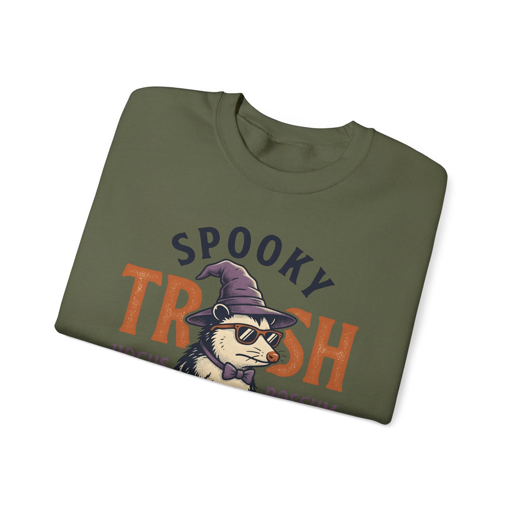 Possum Wizard Halloween Animal Gift Vintage Opossum Spooky Fan Retro Creature Hand Drawn Sweatshirt