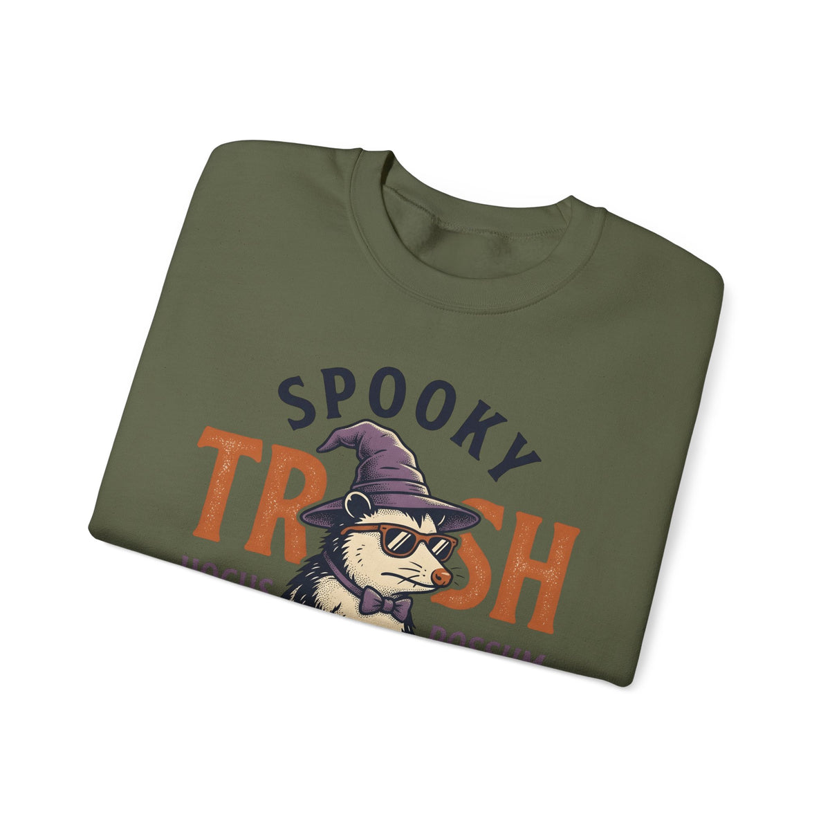 Possum Wizard Halloween Animal Gift Vintage Opossum Spooky Fan Retro Creature Hand Drawn Sweatshirt