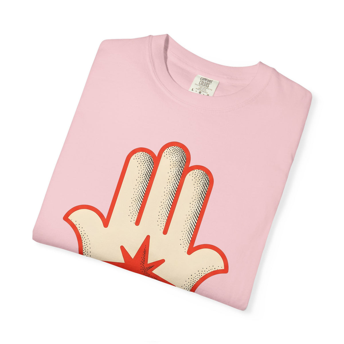 Hamsa Hand T-Shirt Boho Chic Spiritual Gift Women Minimalist T-Shirt Hand Of Fatima T-Shirt Bohemian Enthusiast Simple T-Shirt Mystical Graphic