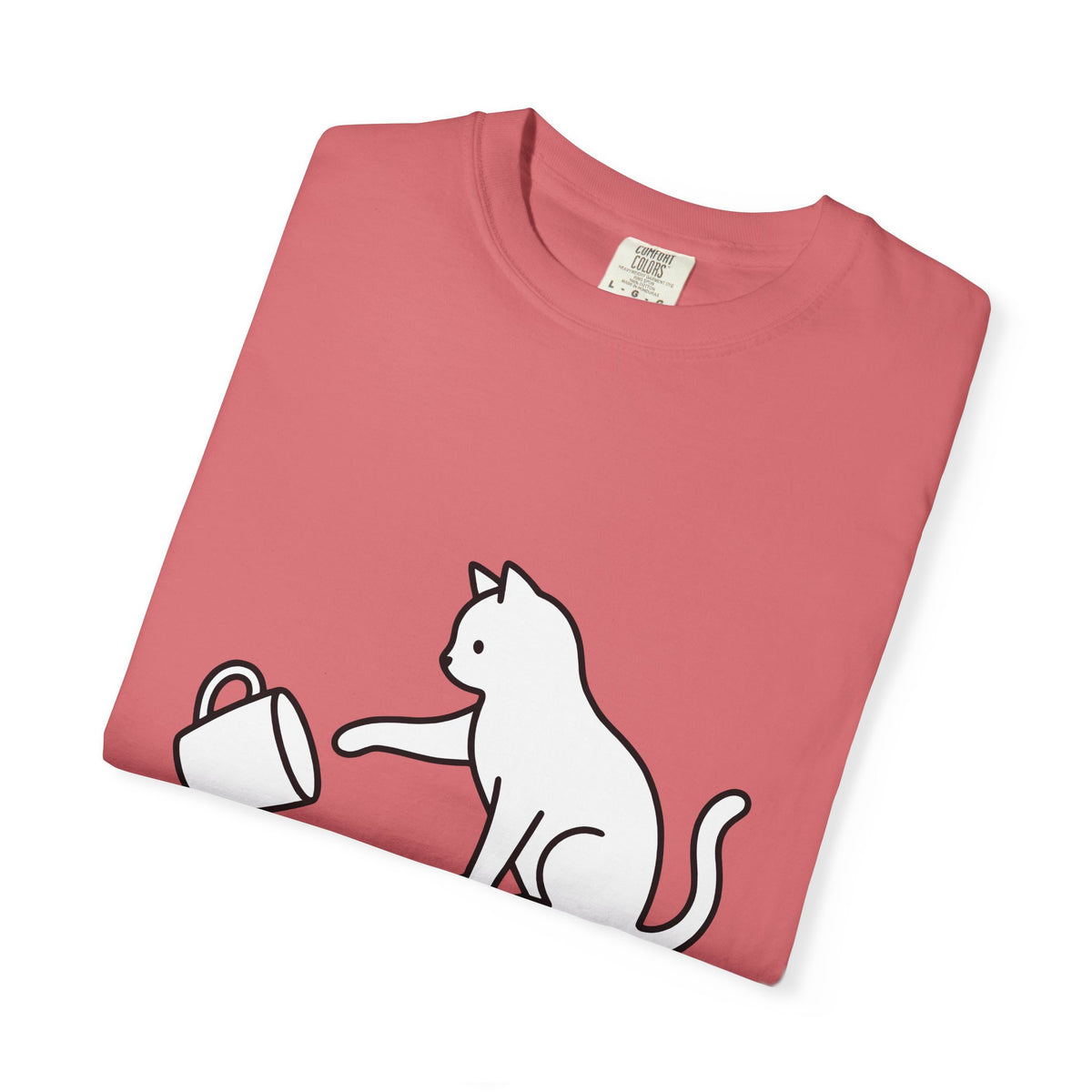 Cat T-Shirt Cat Joke Gift Women Simple T-Shirt Kitten T-Shirt Feline Fan Cat T-Shirt Humor Graphic Sketch T-Shirt T-Shirt