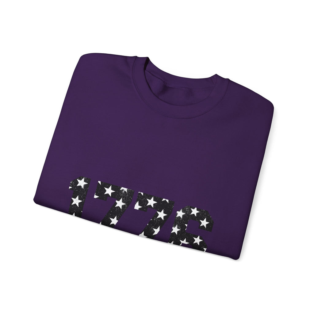 Star Pattern Digits 4Th Of July America Gift Grunge Number 4Th Of July Fan Sweatshirt