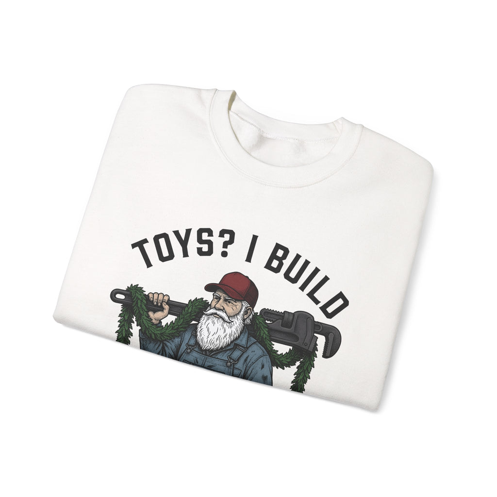 Santa Fixer Sweatshirt Christmas Vehicles Gift Women Classic Sweatshirt Kris Kringle Sweatshirt Xmas Fan Vintage Car Graphic Sweatshirt Line Art Mechanic Tool