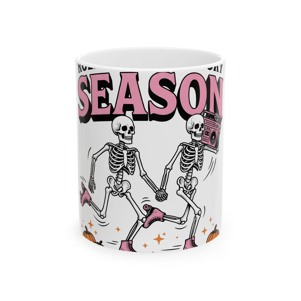 Skull Roller Skate Mug Halloween Celebration Gift Women Vintage Mug Roller Skating Mug Spooky Fan Retro Mug