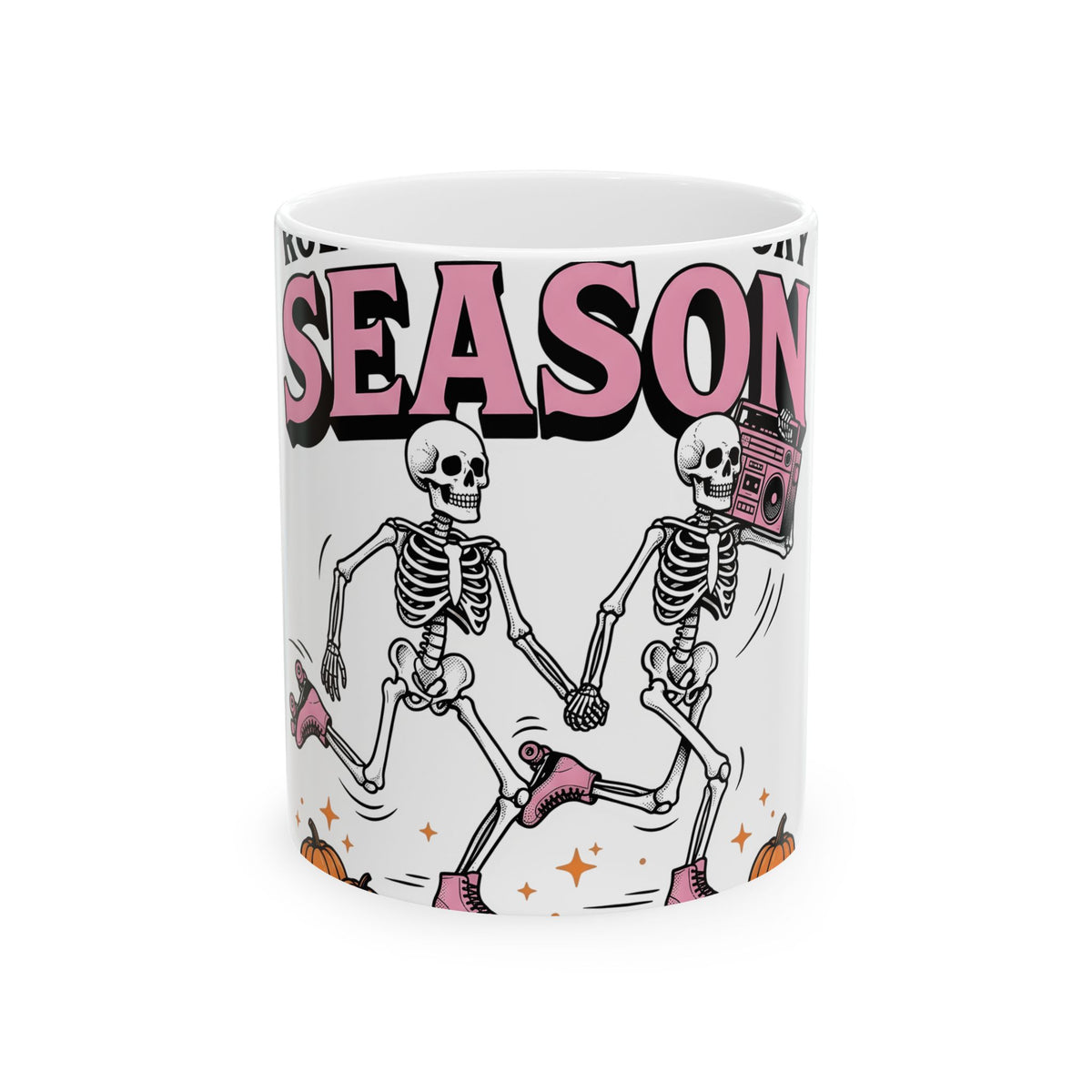 Skull Roller Skate Mug Halloween Celebration Gift Women Vintage Mug Roller Skating Mug Spooky Fan Retro Mug