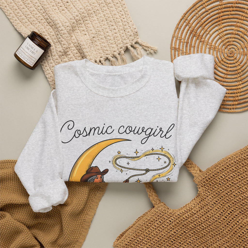 Cowgirl Moon Sweatshirt Cowgirl Cowboy Gift Women Tribal Sweatshirt Moonlight Sweatshirt Rodeo Fan Western Sweatshirt Cowboy Graphic Rustic Shining Stars