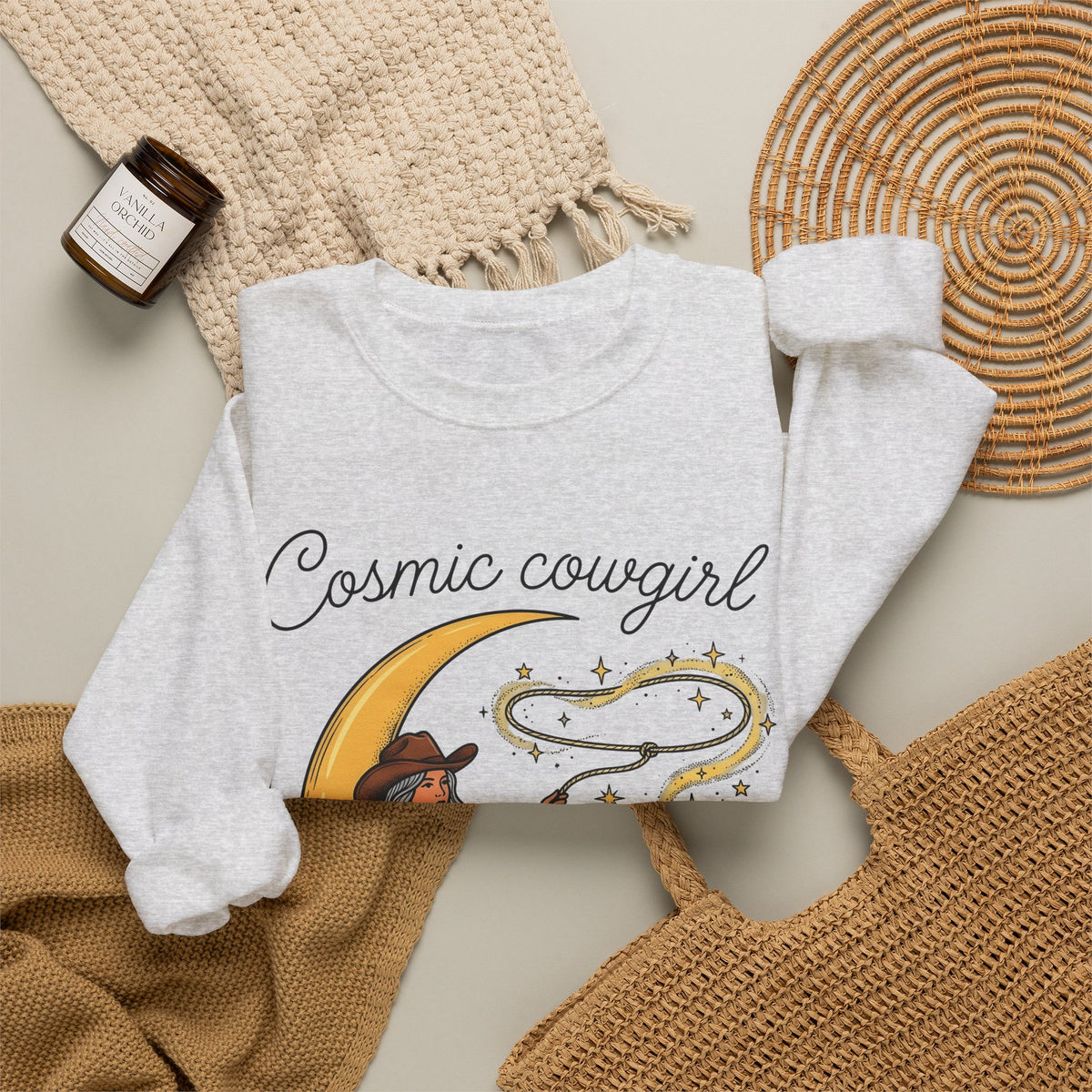 Cowgirl Moon Sweatshirt Cowgirl Cowboy Gift Women Tribal Sweatshirt Moonlight Sweatshirt Rodeo Fan Western Sweatshirt Cowboy Graphic Rustic Shining Stars