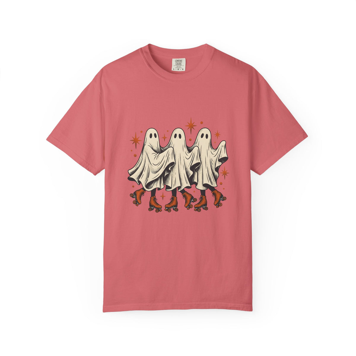 Apparition Skate T-Shirt Halloween Rollerblade Gift Women Hand Drawn T-Shirt Skateboard T-Shirt Spooky Fan Hand Drawn T-Shirt Inline Skate Graphic
