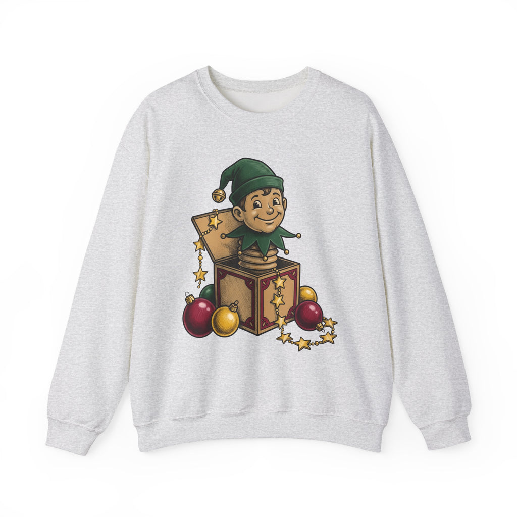 Elf Jack In The Box Christmas Holiday Gift Vintage Jack In The Box Christmas Sweatshirt