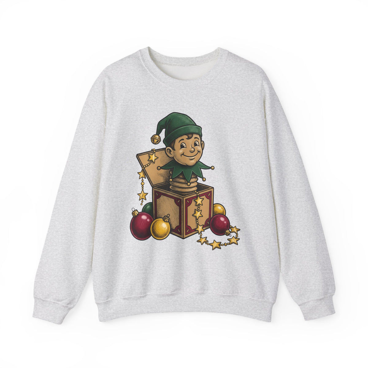 Elf Jack In The Box Christmas Holiday Gift Vintage Jack In The Box Christmas Sweatshirt