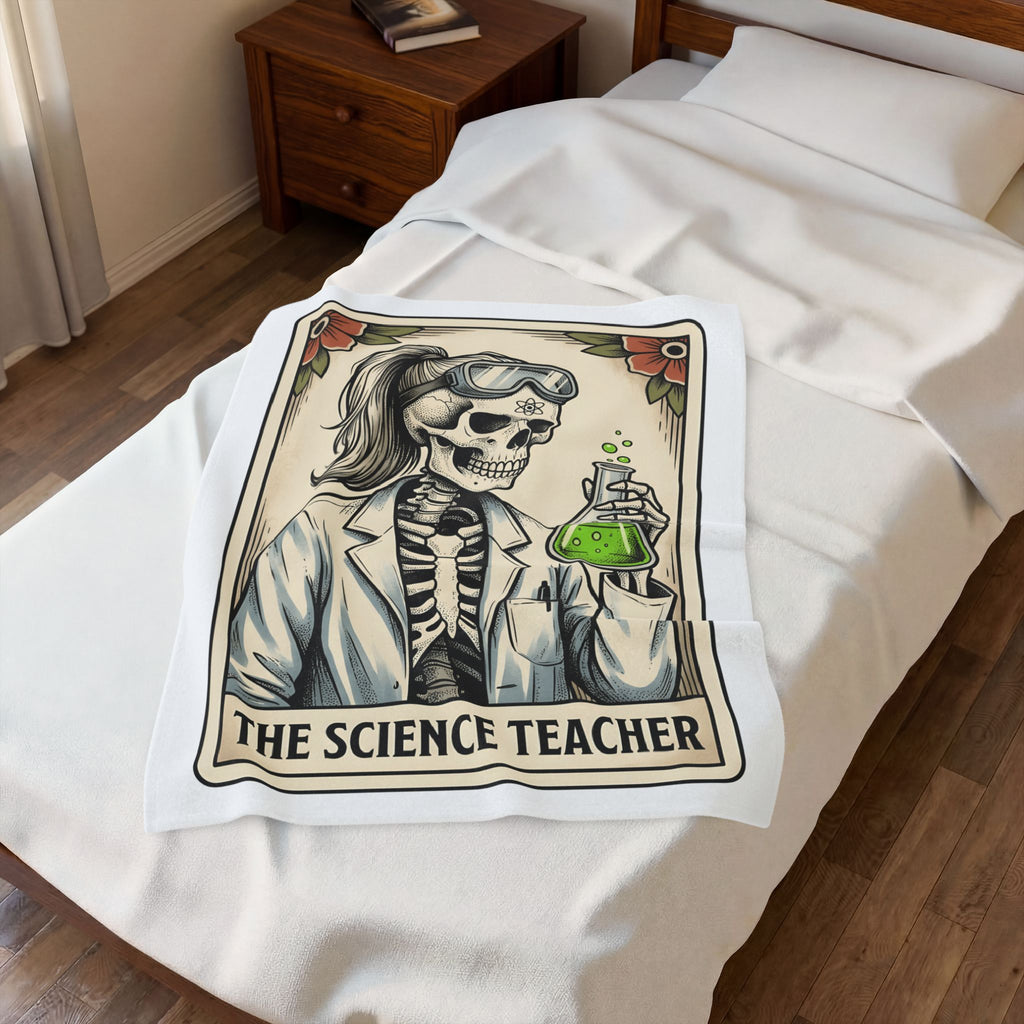 Skeleton Chemist Teachers Chemistry Gift Line Skeleton Educator Enthusiast Science Blanket