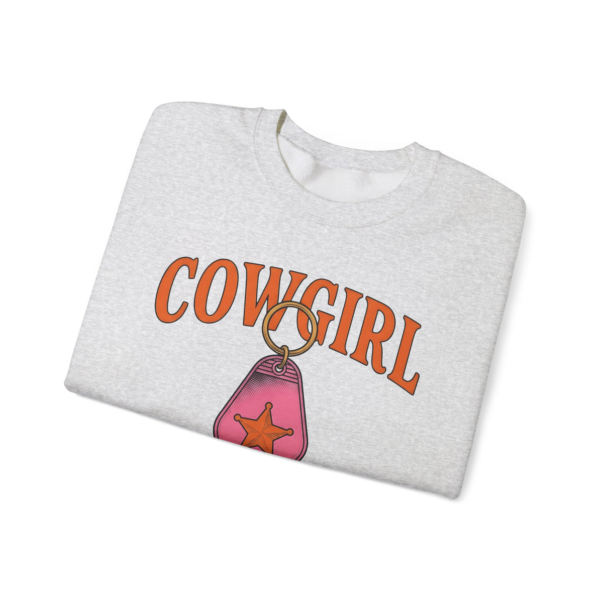 Sheriff Badge Keychain Sweatshirt Cowgirl Cowboy Gift Women Distressed Sweatshirt Keychain Sweatshirt Cowboy Fan Vintage Sweatshirt Rodeo Graphic Hand Drawn
