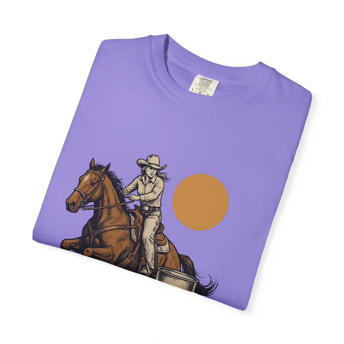 Barrel Racing T-Shirt Cowgirl Livestock Gift Women Cowboy T-Shirt Barrel Racing T-Shirt Rodeo Fan Western T-Shirt Cattle Graphic Retro Horse T-Shirt