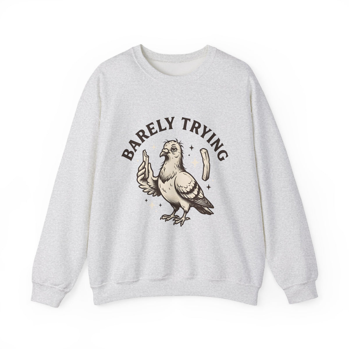 Bird Fries Animal Comedy Gift Antique Fried Chicken Pet Fan Vintage Humor Doodle Twinkles Sweatshirt