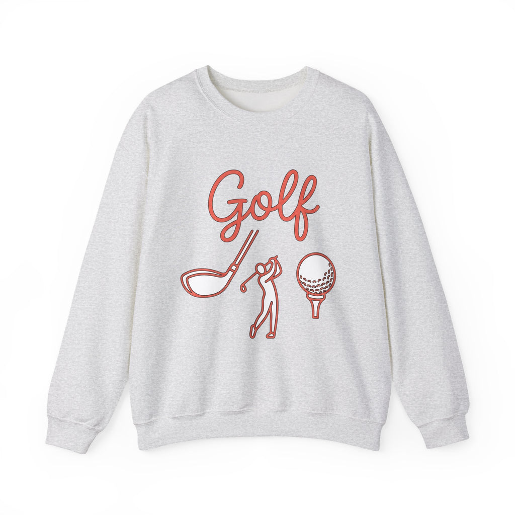 Golf Athlete Sweatshirt Golf Pastime Gift Women Simple Design Sweatshirt Golfer Sweatshirt Golfing Enthusiast Minimalist Sweatshirt Leisure Graphic Outline