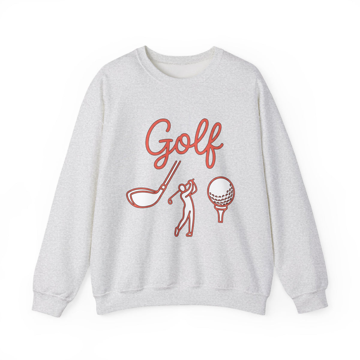 Golf Athlete Sweatshirt Golf Pastime Gift Women Simple Design Sweatshirt Golfer Sweatshirt Golfing Enthusiast Minimalist Sweatshirt Leisure Graphic Outline